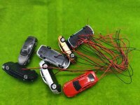 Autos PKW N beleuchtet mit 4 LED Warnblinkanlage Warnblinker 3 Stück PKWs