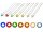 LED 1,8mm diffus blau rot gelb grün orange weiß warmweiß LEDs Set 70 Stück S564
