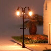 LED Straßenlampen H0 TT Parkleuchten 5,6cm Laterne Leuchte Set 10 Stück W54