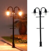 LED Straßenlampen H0 TT Parkleuchten 5,6cm Laterne Leuchte Set 10 Stück W54