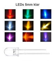 LED 3mm 5mm rund diffus farbig klar 10 20 50 100 Stück Set Sortiment zur Auswahl