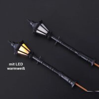 LED Straßenlampen H0 Gaslaterne 6,7cm Parkleuchte Lampen Leuchten 5 Stück S012