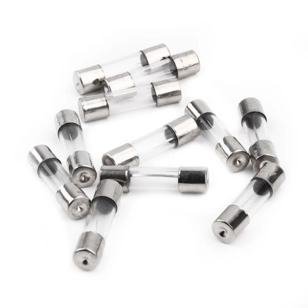 100 Stück Sicherungsclips Für 5x20 Mm Glaskeramiksicherungen – Schnellmontage, Silber