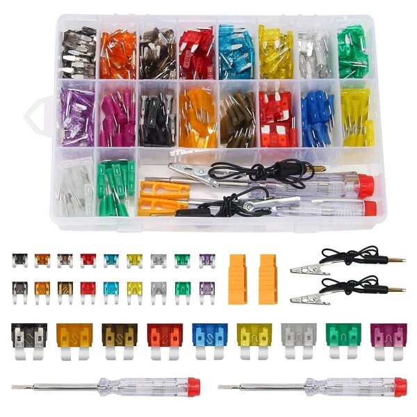 Kfz Sicherungen 306 tlg Set 11mm 19mm Mini Micro Standard Flachsicherungen GK01