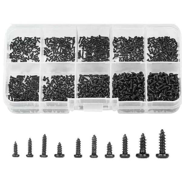 kleine Schrauben Kreuzschlitz M1 M1.2 M1.4 M1.7 1000 Stück Set Holz Metall GK06