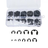 E-Ringe Sicherungsring Sprengring 120 Stück Sortiment 1,5-10 mm Seegering E-Clip