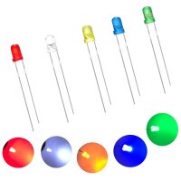 LED 3mm 5mm Sortiment 200 / 500 Stück blau gelb grün rot weiß Set LEDs farbig
