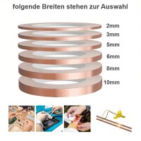 Kupferfolie Kupferband selbstklebend lötbar Kupfer Abschirmfolie 2 3 5 6 8 10 mm