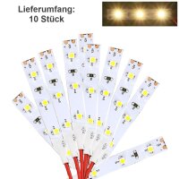 LED Hausbeleuchtung warmweiß mit Kabel 8-16V Beleuchtung Häuser 10 Stück S762
