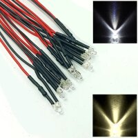 LED 2mm kurz 9 12 14 16 19 24 V Kabel Widerstand...