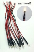 LED 2mm kurz 9 12 14 16 19 24 V Kabel Widerstand angelötet verkabelt 10 Stück