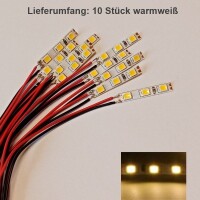 Mini LED Beleuchtung Hausbeleuchtung mit Kabel Licht Gebäude RC H0 TT N 10 Stück