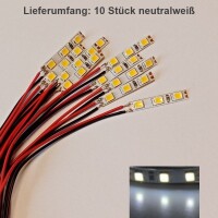 Mini LED Beleuchtung Hausbeleuchtung mit Kabel Licht Gebäude RC H0 TT N 10 Stück