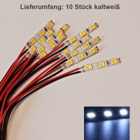 Mini LED Beleuchtung Hausbeleuchtung mit Kabel Licht Gebäude RC H0 TT N 10 Stück