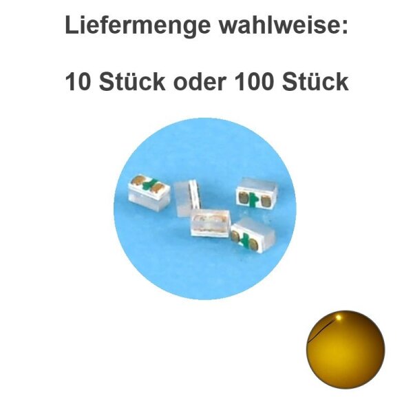 LED SMD 0201 warmweiß rot blau gelb grün orange weiß 10 Stück Mini Micro LEDs Gelb 100 Stück
