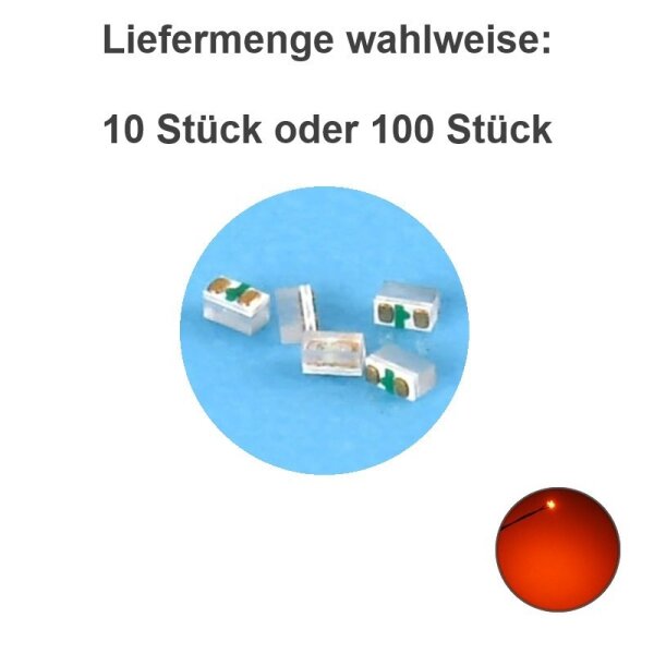 LED SMD 0201 warmweiß rot blau gelb grün orange weiß 10 Stück Mini Micro LEDs Orange 100 Stück