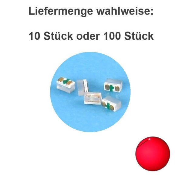 LED SMD 0201 warmweiß rot blau gelb grün orange weiß 10 Stück Mini Micro LEDs Rot 10 Stück