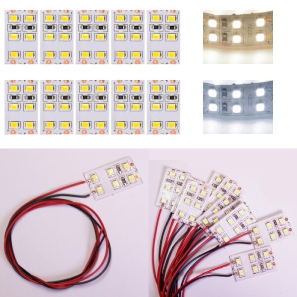 LED Beleuchtung Hausbeleuchtung mit / ohne Kabel Licht Gebäude RC G H0 10 Stück