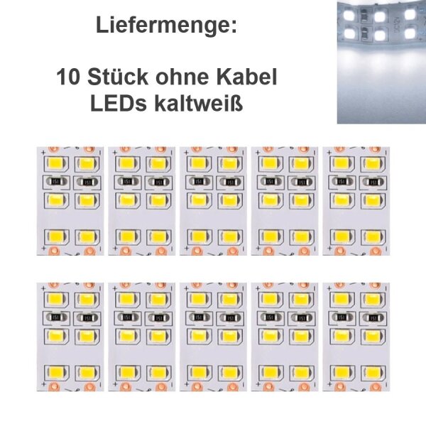 LED Beleuchtung Hausbeleuchtung mit / ohne Kabel Licht Gebäude RC G H0 10 Stück kaltweiß ohne Kabel 10 Stück