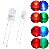 Blink LED 3mm 5mm bicolor rot/blau rot/grün...