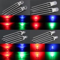 Duo LED Bicolor 3mm 5mm 3 Pin gem. Anode Kathode...