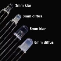 Duo LED Bicolor 3mm 5mm 3 Pin gem. Anode Kathode rot/grün rot/blau LEDs 10 Stück