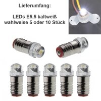 LED Lämpchen E5,5 Sockel Gewinde Fassung E5.5 LEDs...