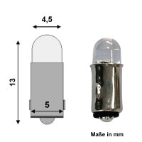 LED BA5S Sockel Fassung warmweiß weiß LEDs...