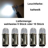LED BA5S Sockel Fassung warmweiß weiß LEDs 16-24V Märklin 600150 H0 Loks Waggons