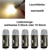 LED BA5S Sockel Fassung warmweiß weiß LEDs 16-24V Märklin 600150 H0 Loks Waggons