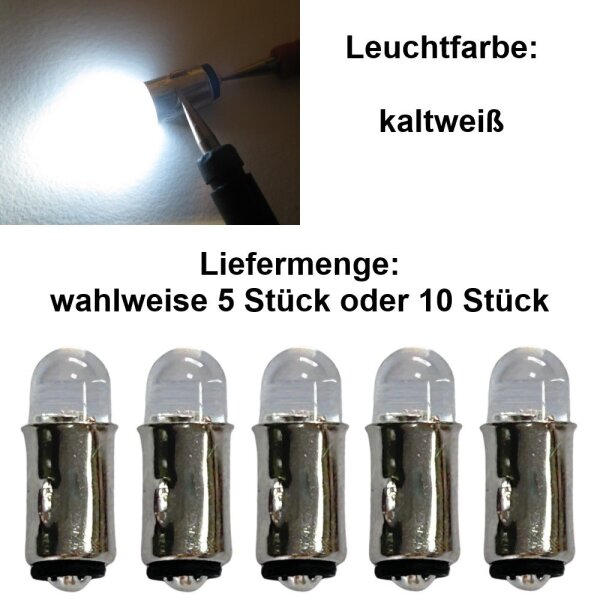 LED BA5S Sockel Fassung warmweiß weiß LEDs 16-24V Märklin 600150 H0 Loks Waggons Kaltweiß 5 Stück