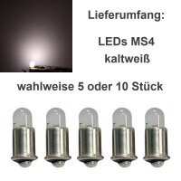 LED MS4 Sockel 3-22V AC DC LEDs Märklin 600000 600010 600020 Loks Signale H0 TT