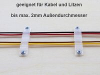 Kabelhalter Litzenhalter Halter für Litze + Draht + Kabel 12-fach 10 Stück S530