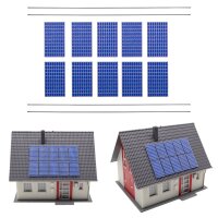 Photovoltaikmodule Solarmodule H0 mit Unterkonstruktion 1:87 10 Stück 4 Schienen