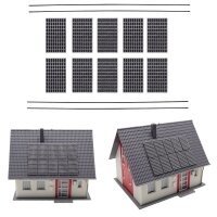 Photovoltaikmodule Solarmodule H0 mit Unterkonstruktion 1:87 10 Stück 4 Schienen