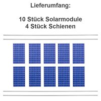 Photovoltaikmodule Solarmodule H0 mit Unterkonstruktion 1:87 10 Stück 4 Schienen