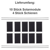 Photovoltaikmodule Solarmodule H0 mit Unterkonstruktion 1:87 10 Stück 4 Schienen