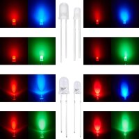 Duo LED Bicolor 3mm 5mm 2 Pin rot/grün rot/blau diffus klar LEDs 10 Stück