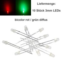 Duo LED Bicolor 3mm 5mm 2 Pin rot/grün rot/blau...