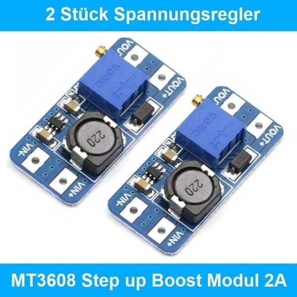 MT3608 Spannungswandler Step-Up Boost-Modul DC-DC Arduino Raspberry 2 Stück S203