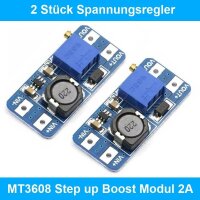 MT3608 Spannungswandler Step-Up Boost-Modul DC-DC Arduino...