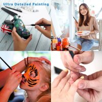Pinselset 10 teilig fein Modellbau Acryl Hobby Malpinsel Malen nach Zahlen A2097
