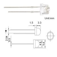 LED 5mm 4,8mm Flachkopf Kurzkopf klar straw hat Strohhut LEDs 10 20 50 100 Stück