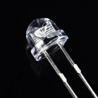 LED 5mm 4,8mm Flachkopf Kurzkopf klar straw hat Strohhut LEDs 10 20 50 100 Stück