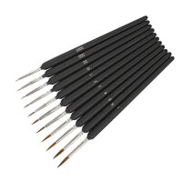 Pinselset 11 teilig fein Modellbau Acryl Hobby Malpinsel Malen nach Zahlen A2091