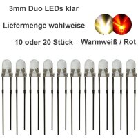 Duo LED 3mm bicolor LEDs 2pin Beleuchtung Lichtwechsel...
