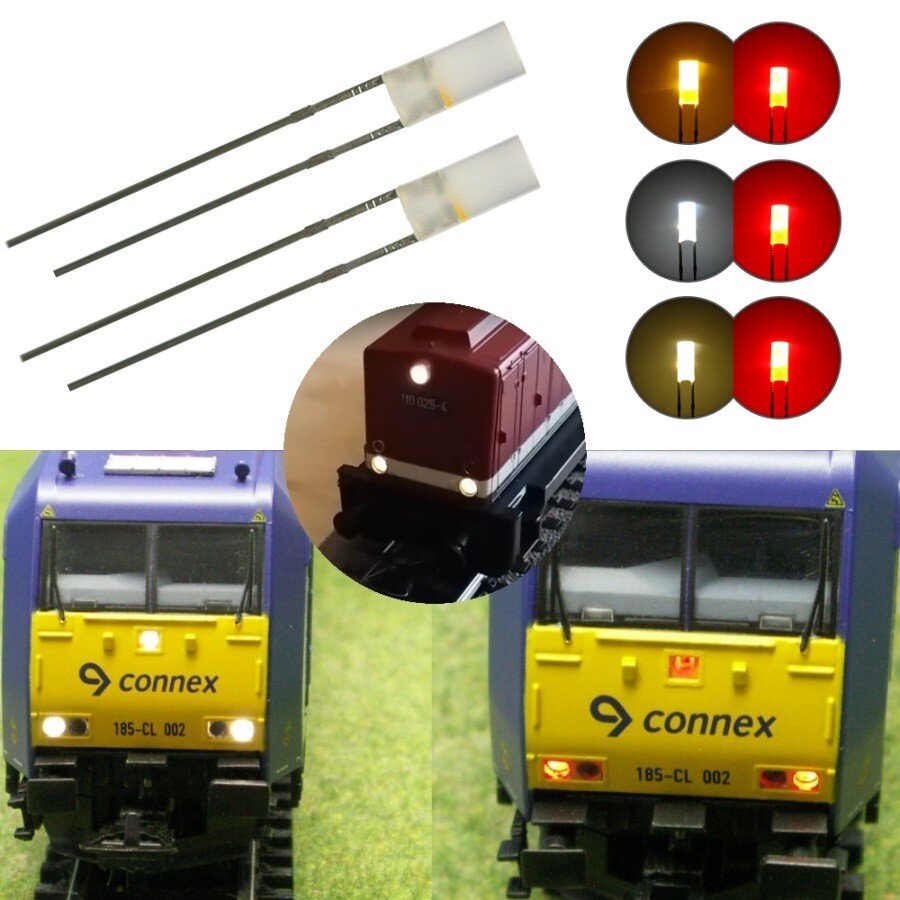 LED Cilindrico Schönwitz LED Duo Bicolore 3mm Cilindrici Per Modellismo Ferroviario - Cambio Luce Per Locomotive H0, TT, Scala 1 E 0 LED Bicolore - Foto 9
