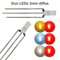Duo LED 3mm Zylinder Bicolor LEDs 3-pin DIGITAL Lichtwechsel Loks Züge H0 TT 0 1