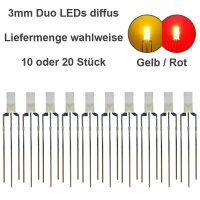 Duo LED 3mm Zylinder Bicolor LEDs 3-pin DIGITAL...