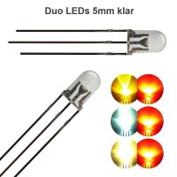 Duo LED 5mm bicolor LEDs 3-pin DIGITAL Lichtwechsel Loks Zug Triebwagen G 1 0 H0